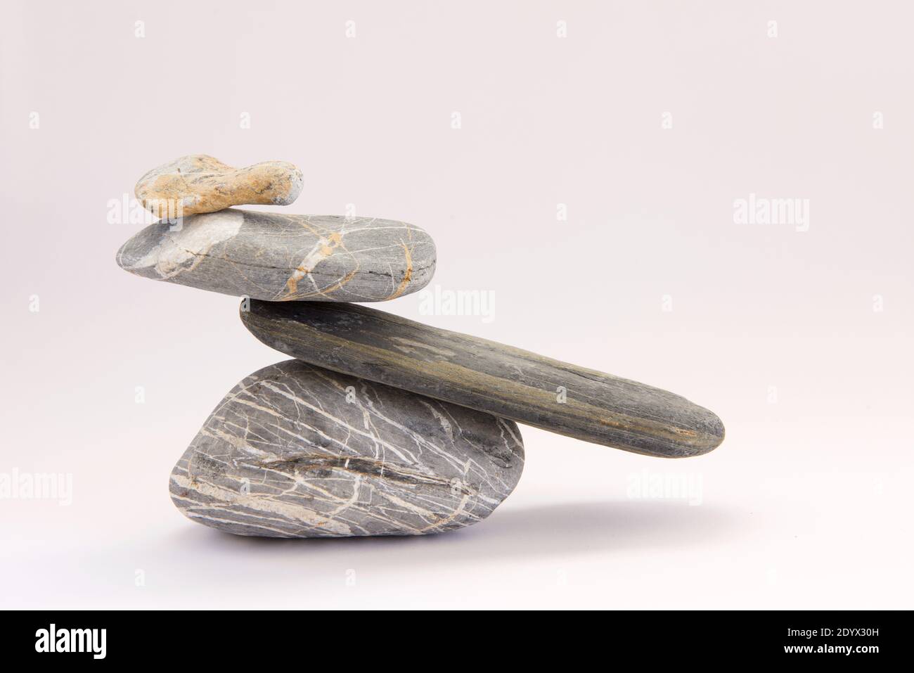 Pebbles in artistic shapes Stock Photo - Alamy