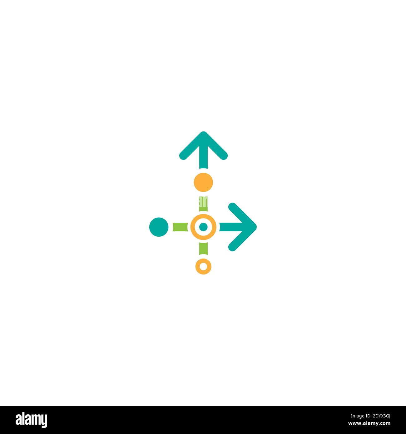 Two blue arrows point out from the center. Expand Arrows icon. Outward