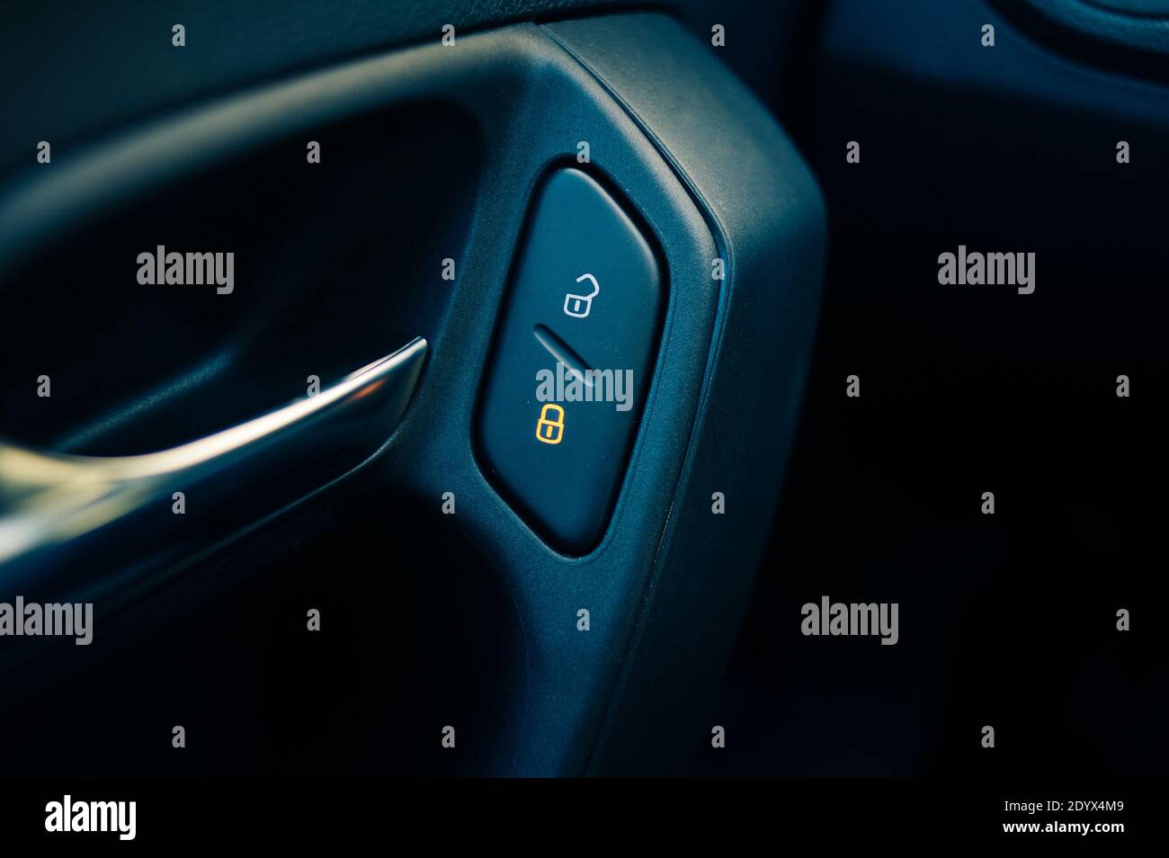 Buttons of central lock in the car Stock Photo Alamy