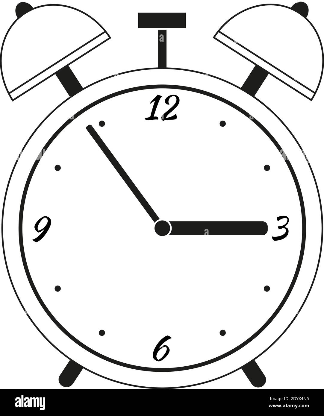 Premium Vector  Cartoon alarm clock isolated on white