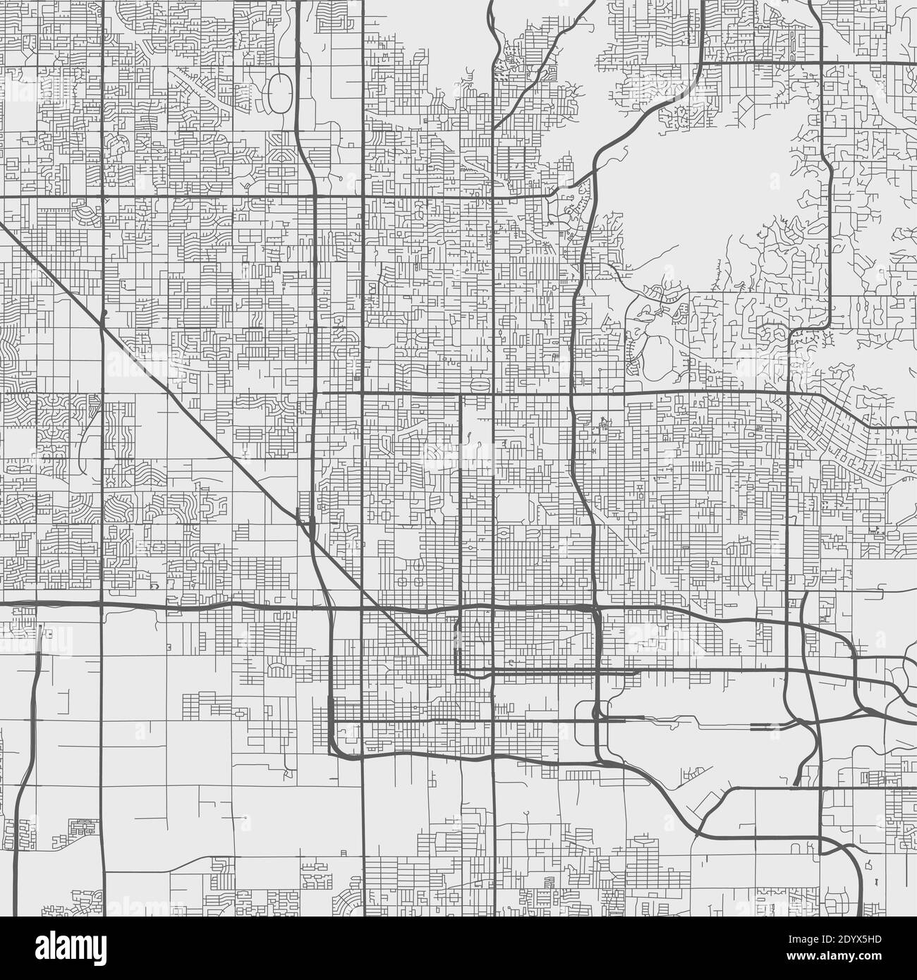 Urban city map of Phoenix. Vector illustration, Phoenix map art poster. Stock Vector