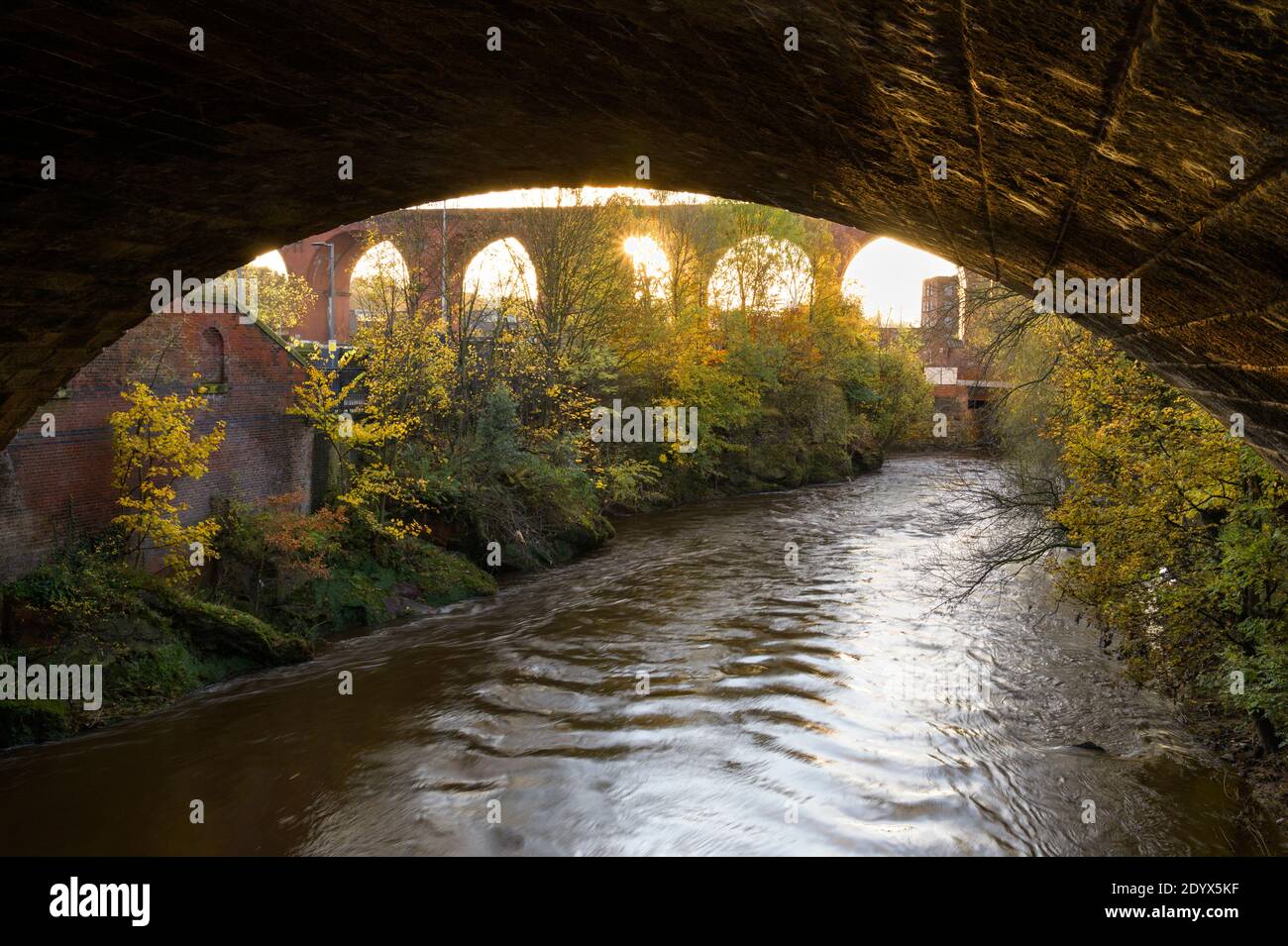 River Mersey, Stockport, Greater Manchester, UK Stock Photo