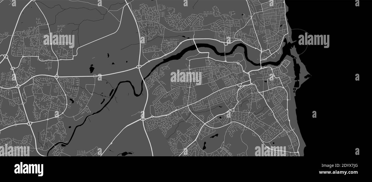 Street Map Of Sunderland Urban City Map Of Sunderland. Vector Illustration, Sunderland Map Grayscale  Art Poster. Street Map Image With Roads, Metropolitan City Area View Stock  Vector Image & Art - Alamy