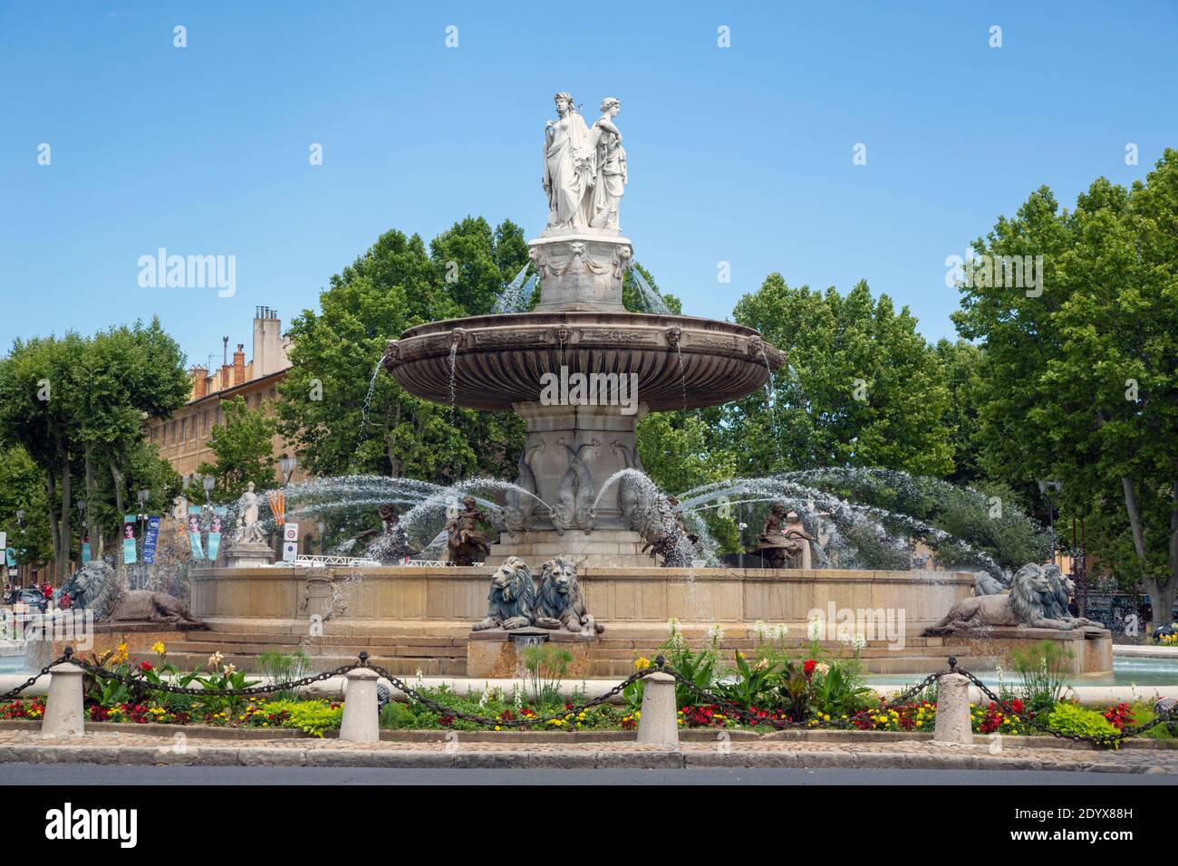 The Fontaine de la Rotonde in the Place de la Rotonde, AixenProvence, ProvenceAlpesCôte d