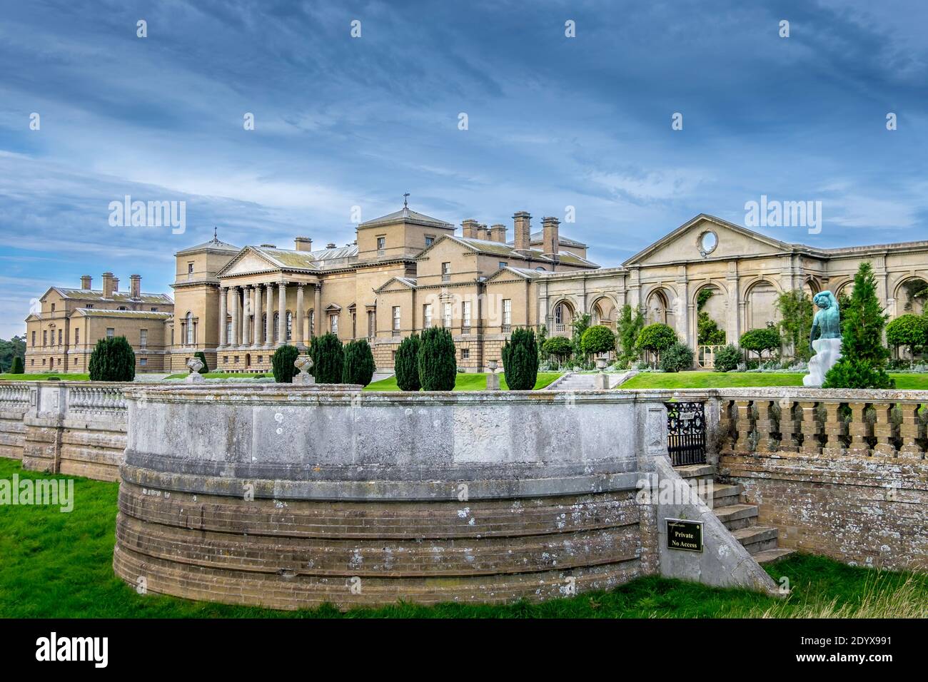 Holkham Hall is an 18th-century country house. Stock Photo