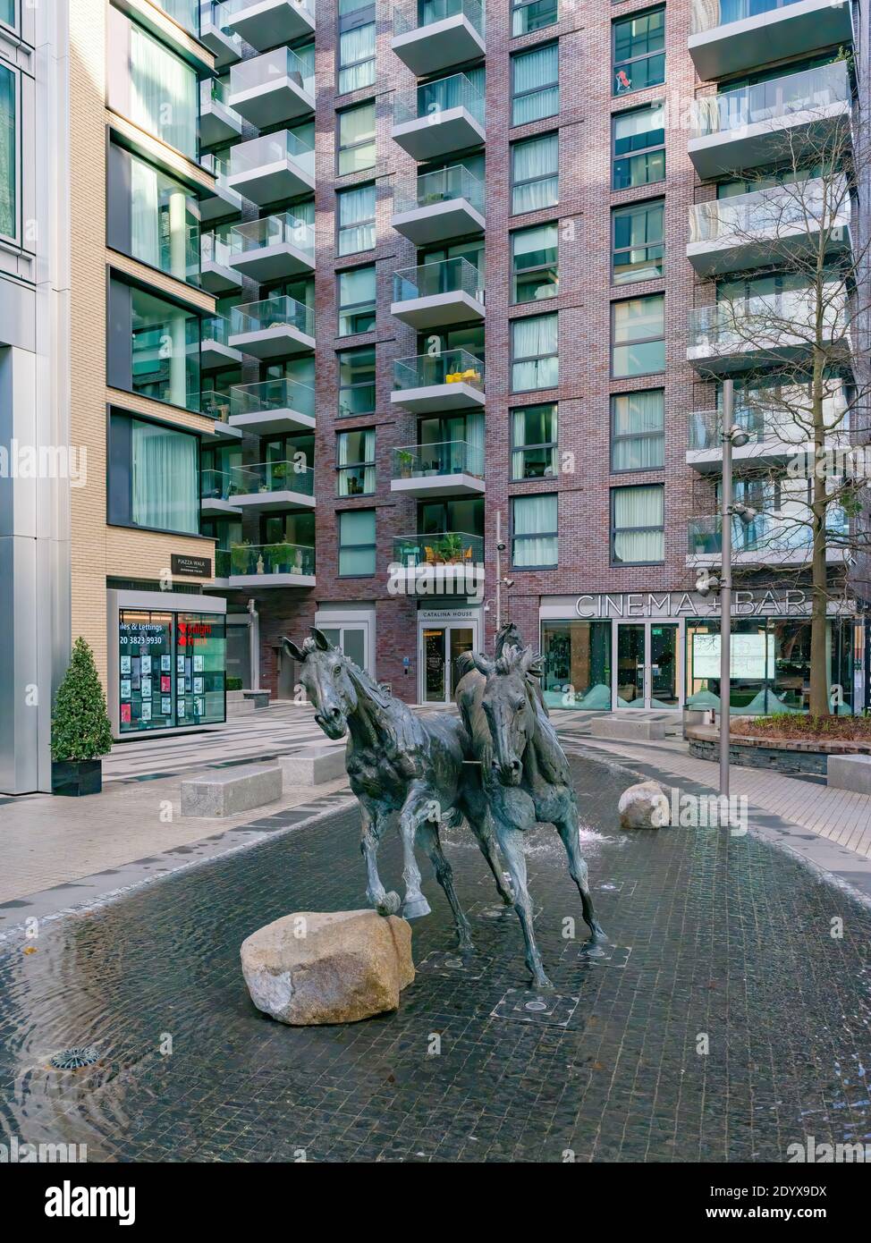 New private and shared ownership apartments built on Goodman's Fields off Leman Street in Aldgate on the border of the East End and the City of London Stock Photo