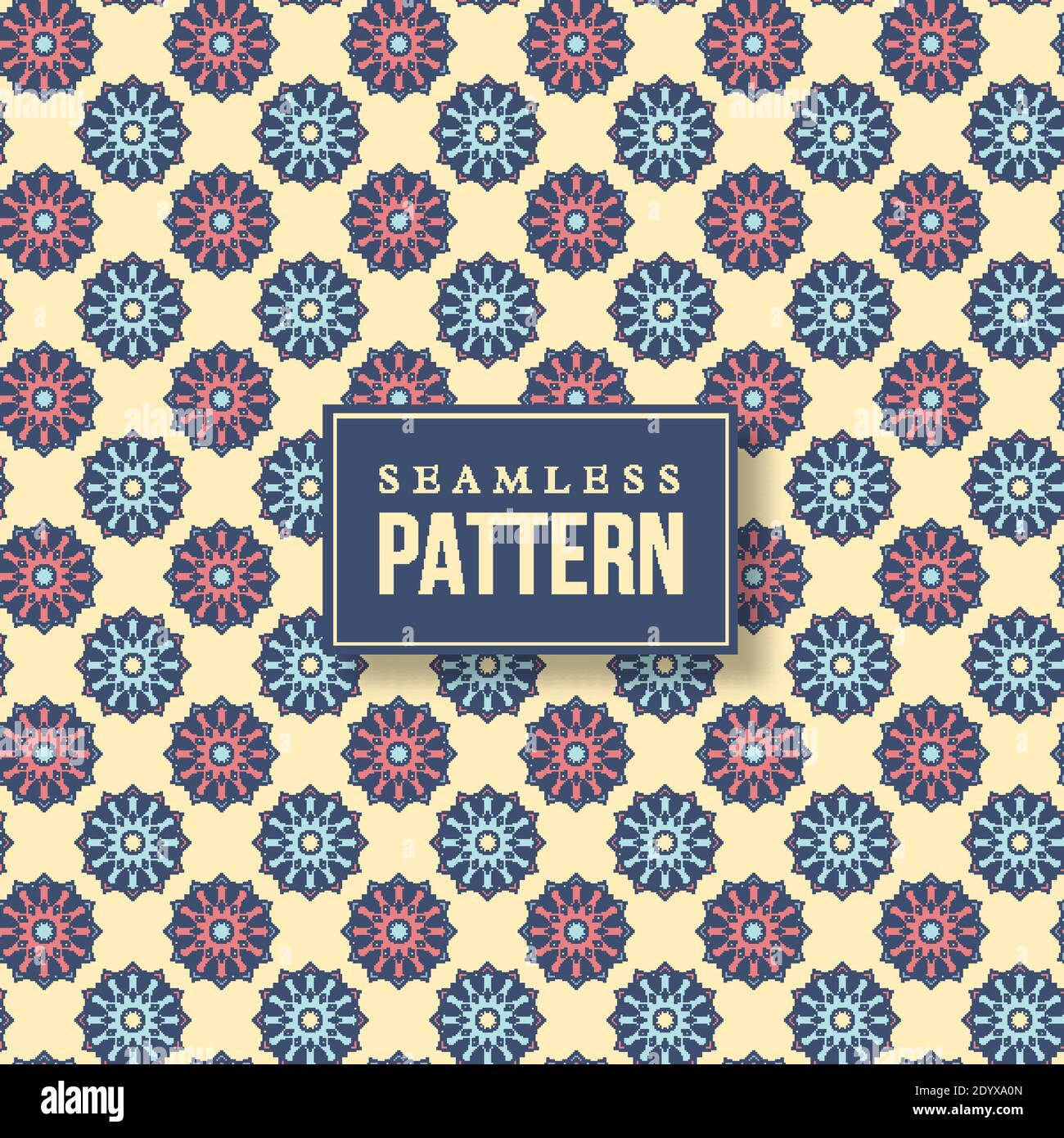 Seamless hand drawn mandala pattern Stock Vector Image & Art - Alamy
