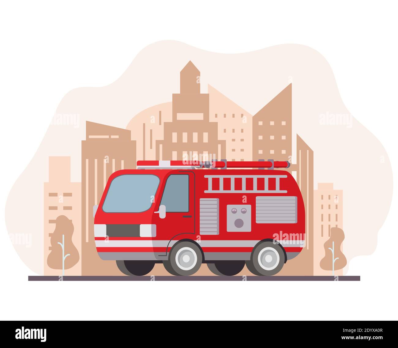 Emergency fire and rescue vehicles Stock Vector Images - Alamy