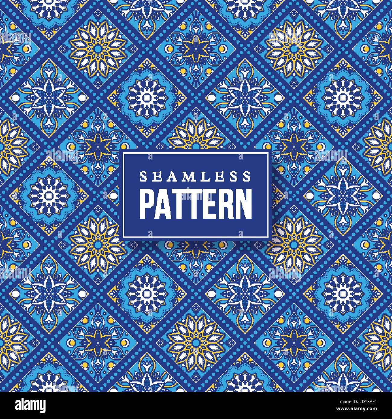 Seamless hand drawn mandala pattern. Stock Vector