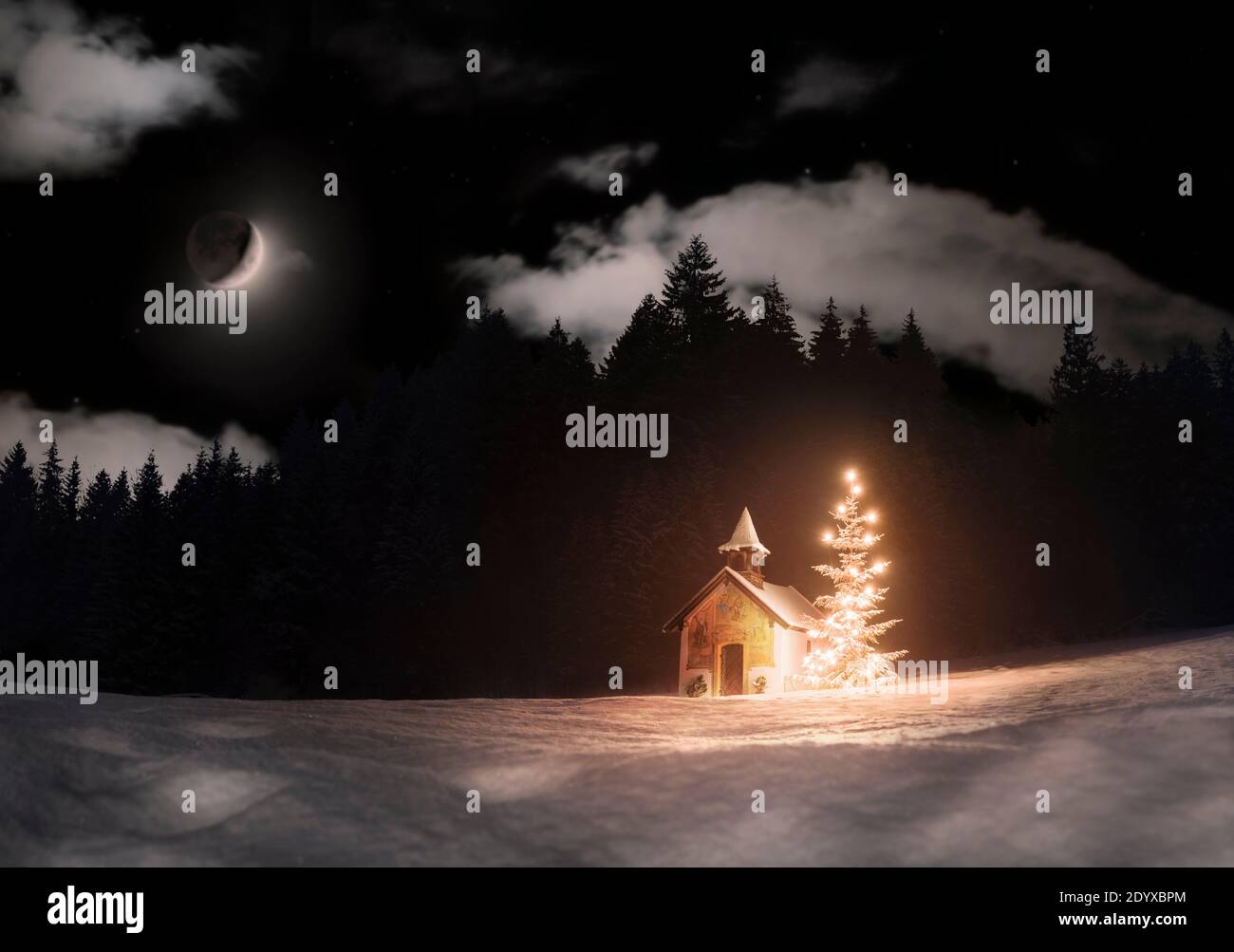 Christmas Moon High Resolution Stock Photography And Images Alamy