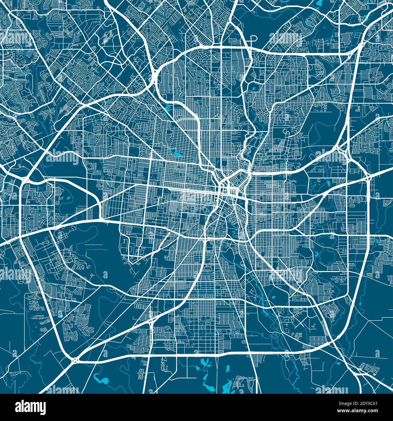 San Antonio Street Map Vector Map Of San Antonio. Street Map Poster Illustration. San Antonio Map  Art Stock Vector Image & Art - Alamy