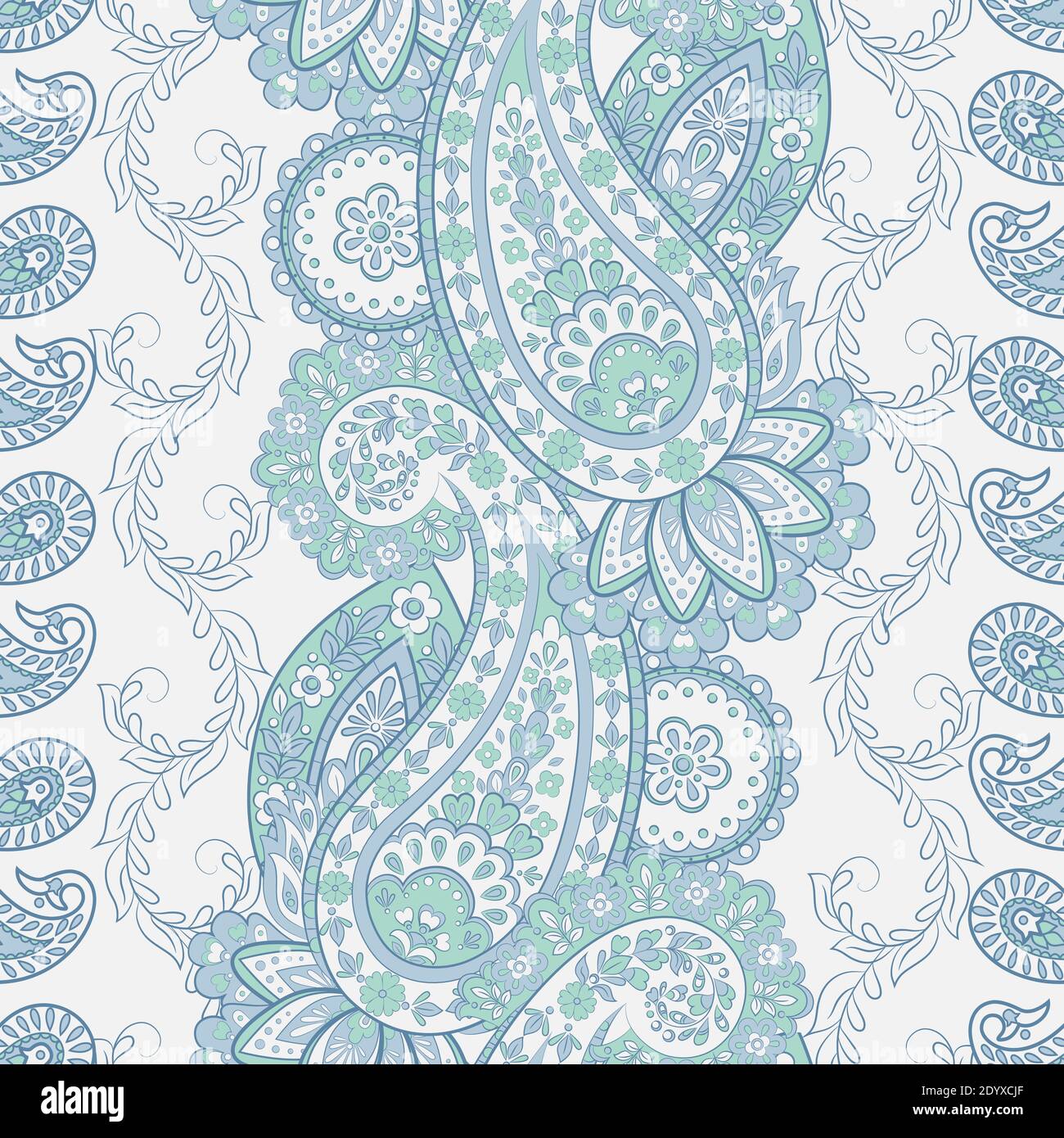 Seamless Paisley pattern. Floral vector illustration Stock Vector Image ...