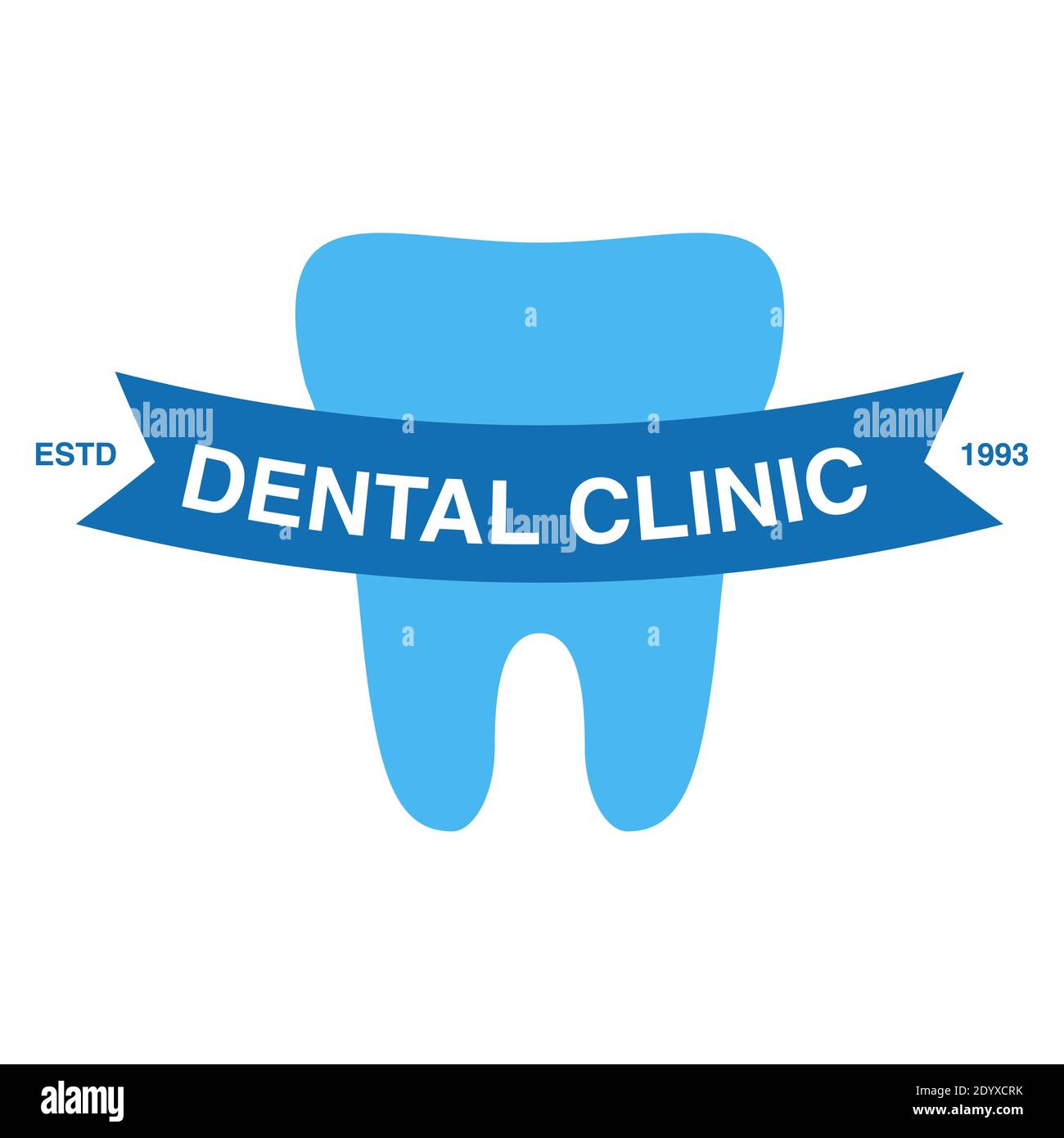 Dental clinic logo.Dent iIsolated on a white background. Stock Vector