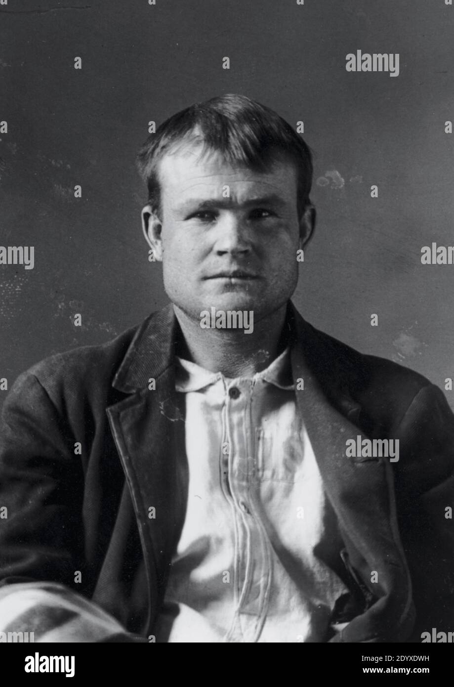 Vintage photo of the notorious American outlaw Butch Cassidy (1866 - c1908), real name Robert LeRoy Parker. Stock Photo