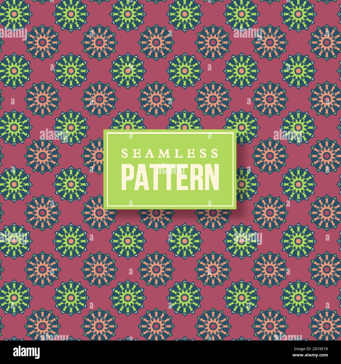 Seamless hand drawn mandala pattern Stock Vector Image & Art - Alamy