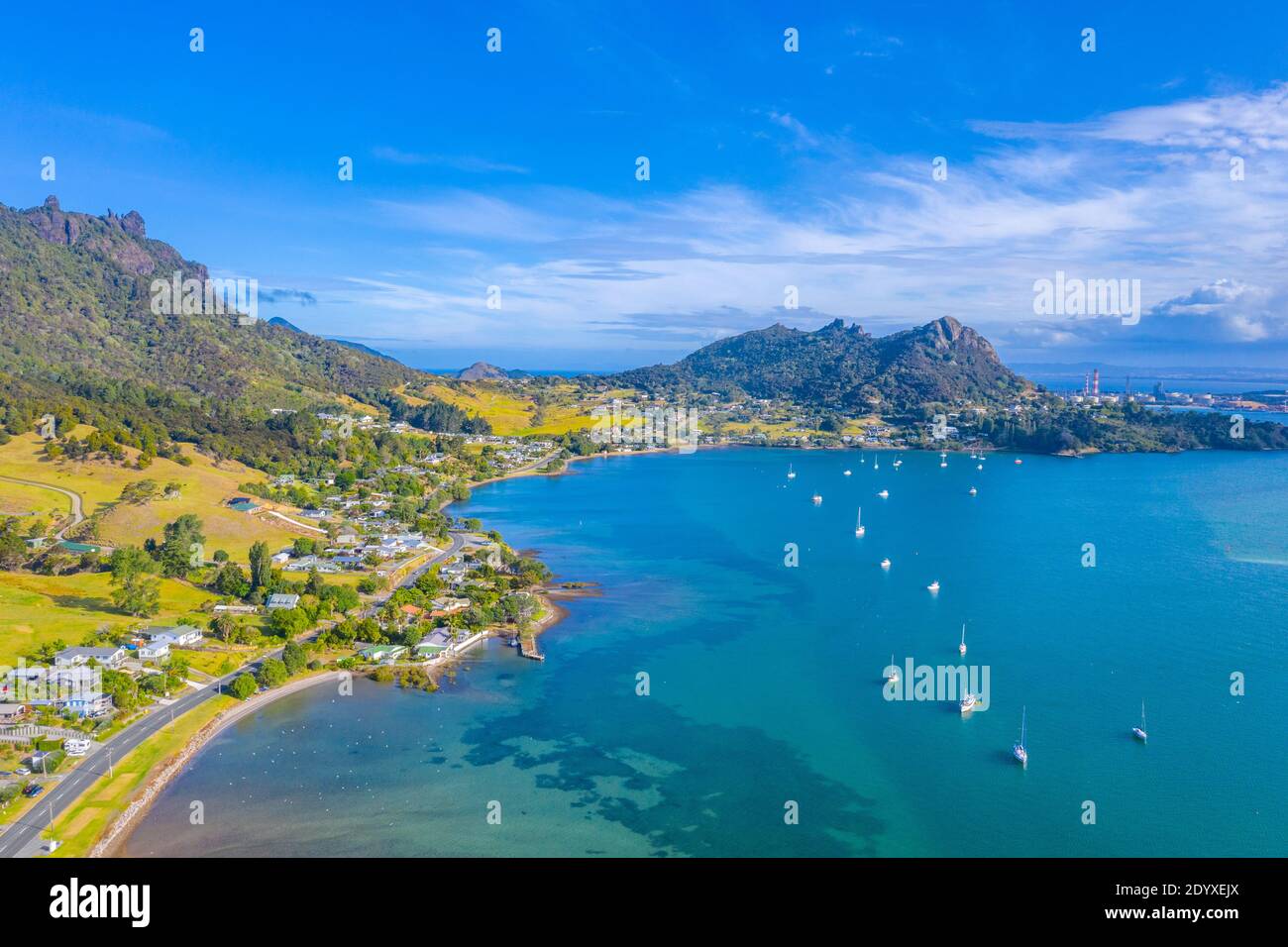 Aerial view of Whangarei Heads in New Zealand Stock Photo Alamy