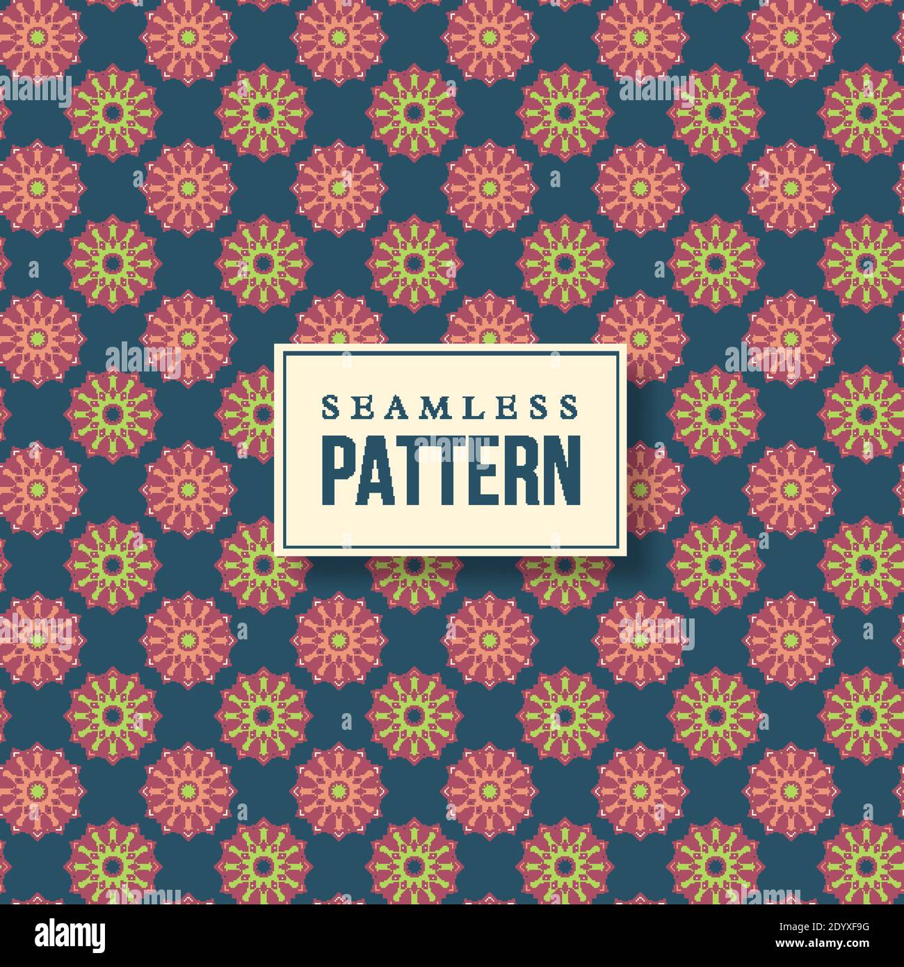 Seamless hand drawn mandala pattern. Stock Vector