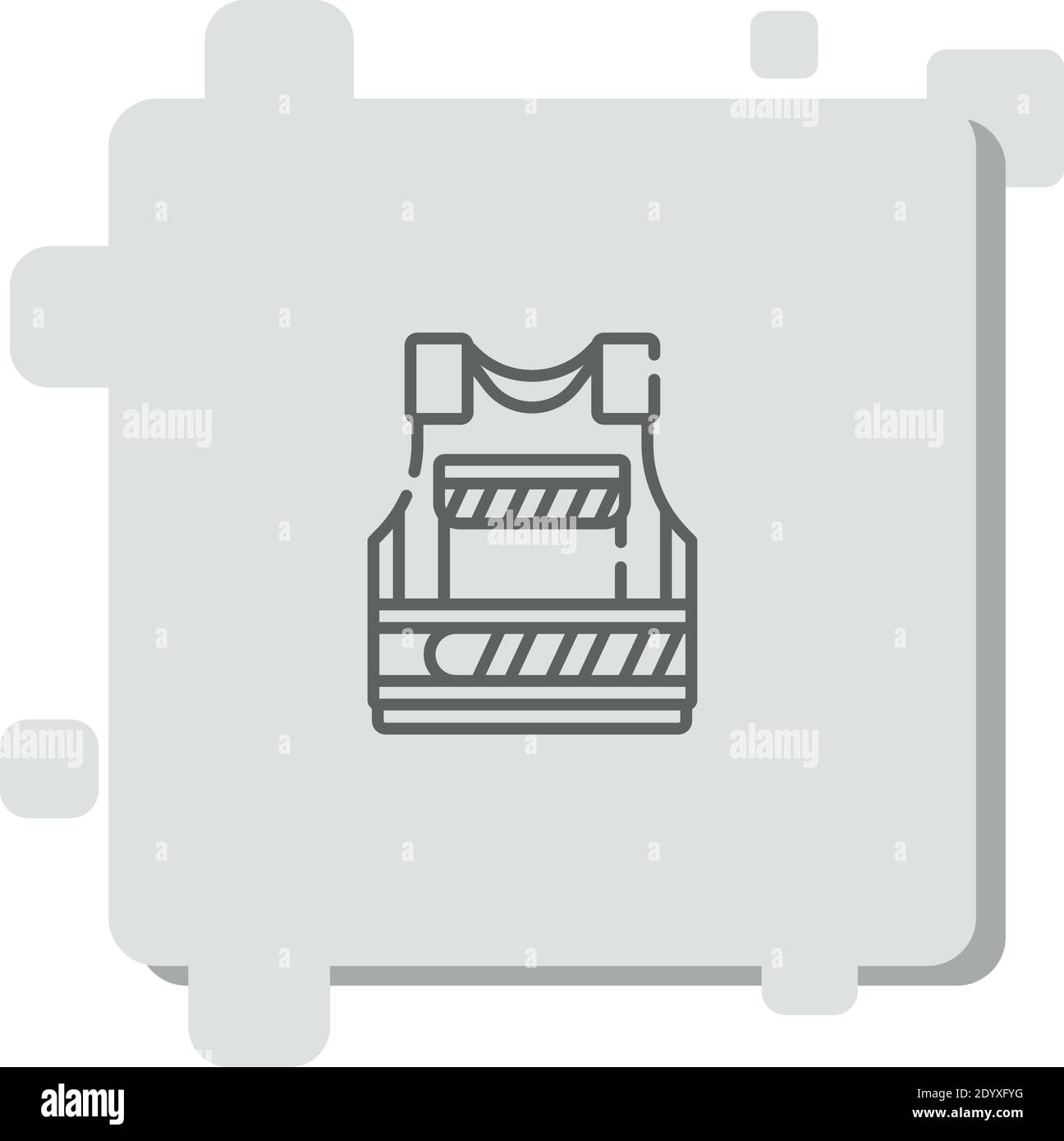 bulletproof vest vector icon modern simple vector illustration Stock ...