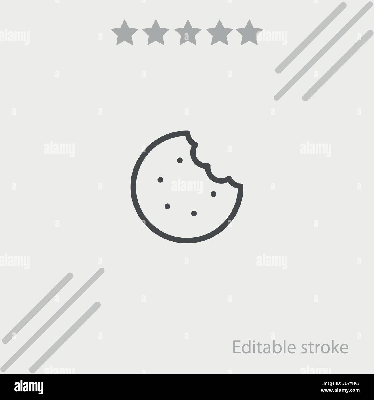 marie biscuit with bite vector icon modern simple vector illustration Stock Vector