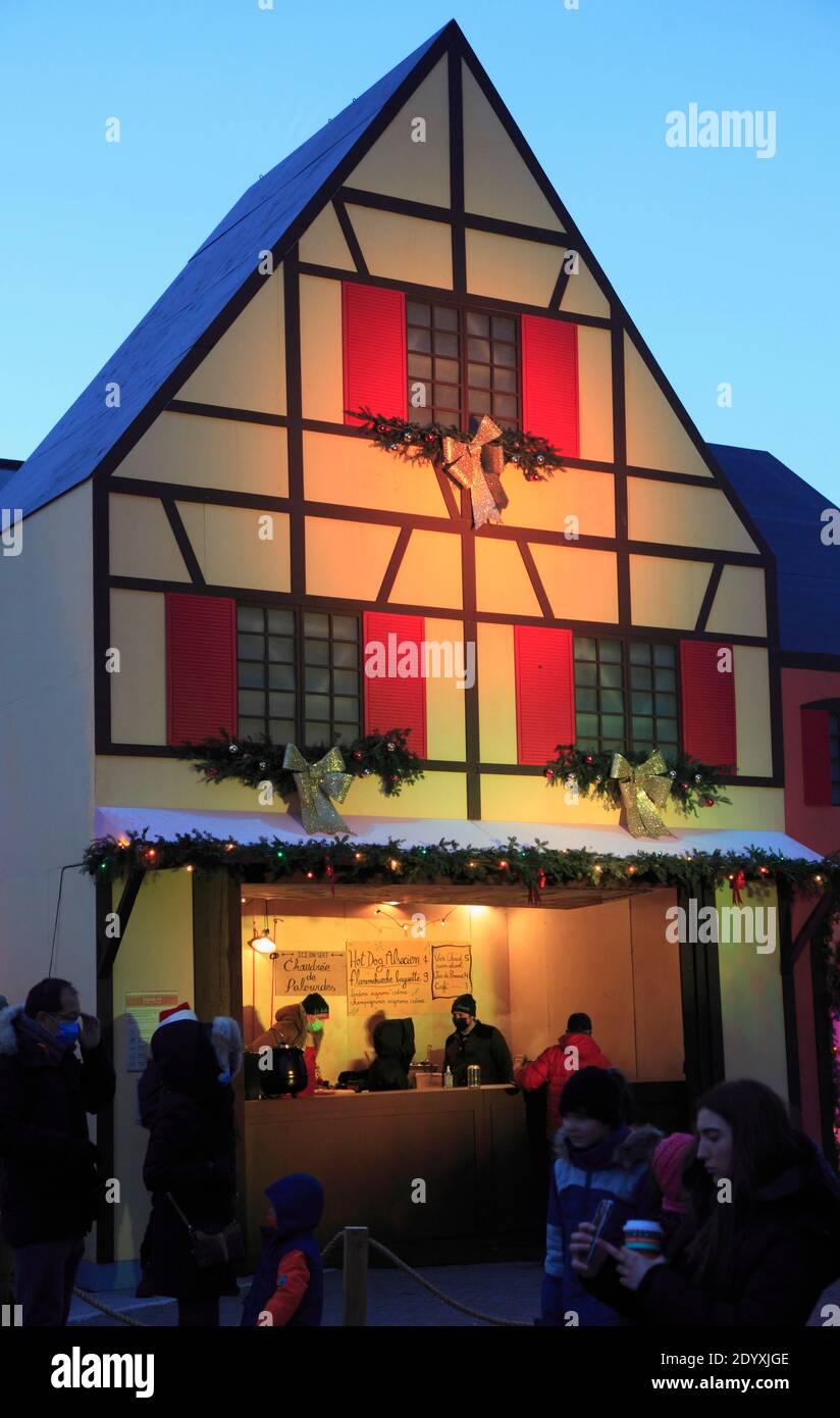 Christmas market, Montreal, Canada Stock Photo Alamy