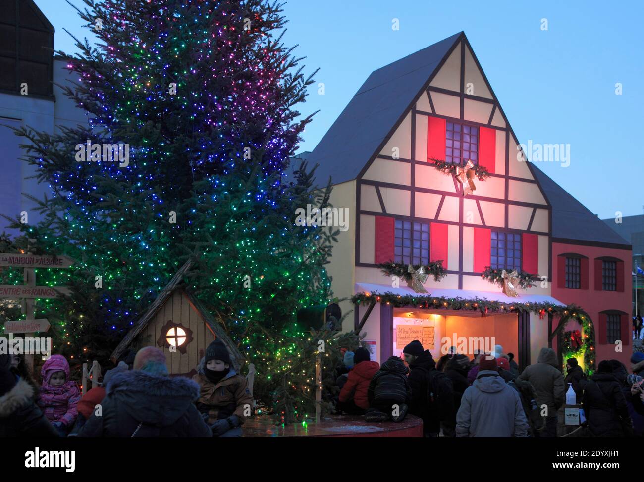 Christmas market, Montreal, Canada Stock Photo Alamy
