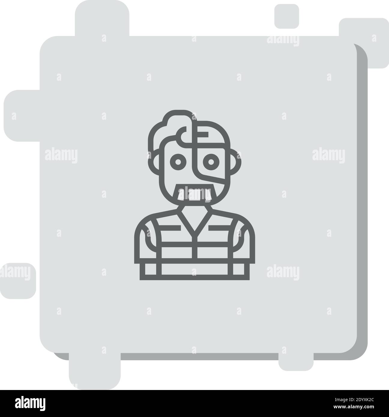 cyborg vector icon modern simple vector illustration Stock Vector Image ...