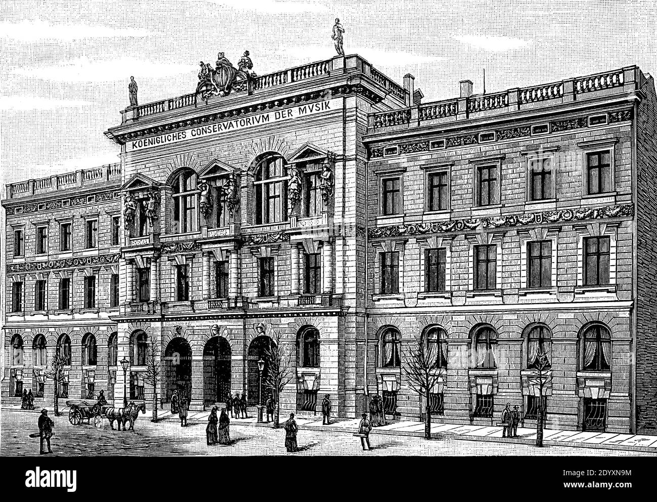 The Royal Conservatory of Music in Leipzig, Germany, 1890 / Das Königliche Konservatorium der