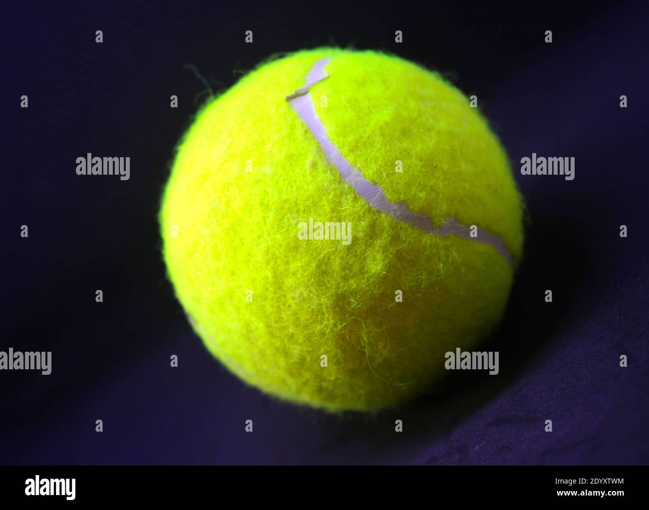 Tennis Ball With Black Background Stock Photo - Alamy