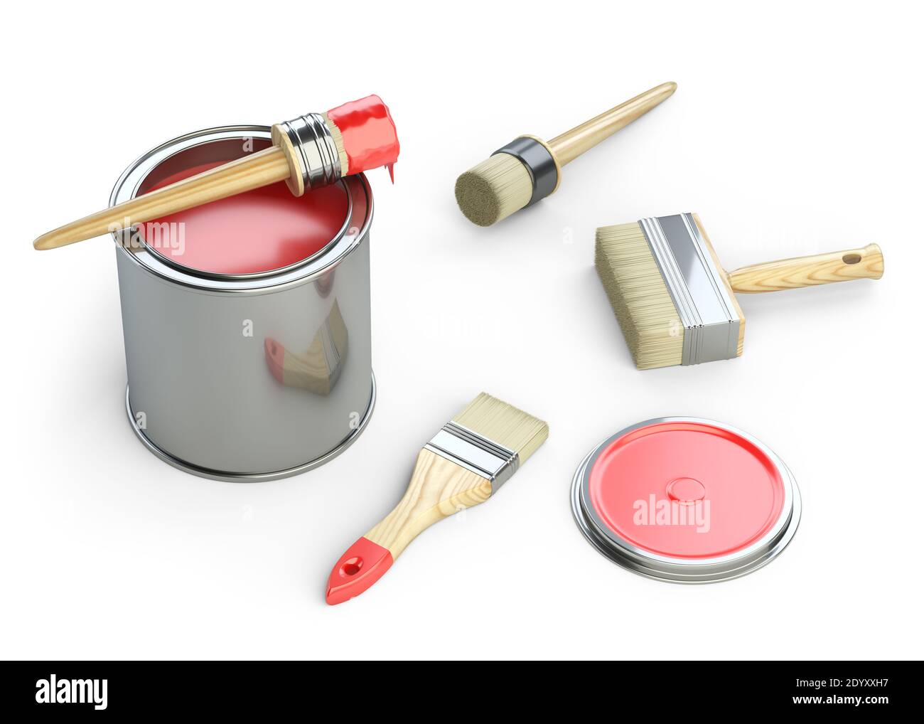 Artist paint brushes and paint cans Stock Photo by ©billiondigital 154674734