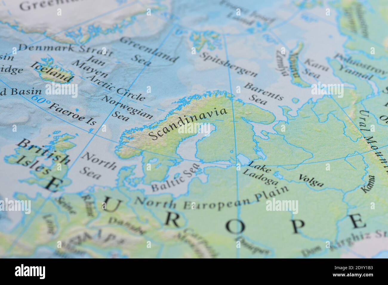 Europe/Scandinavia map Stock Photo