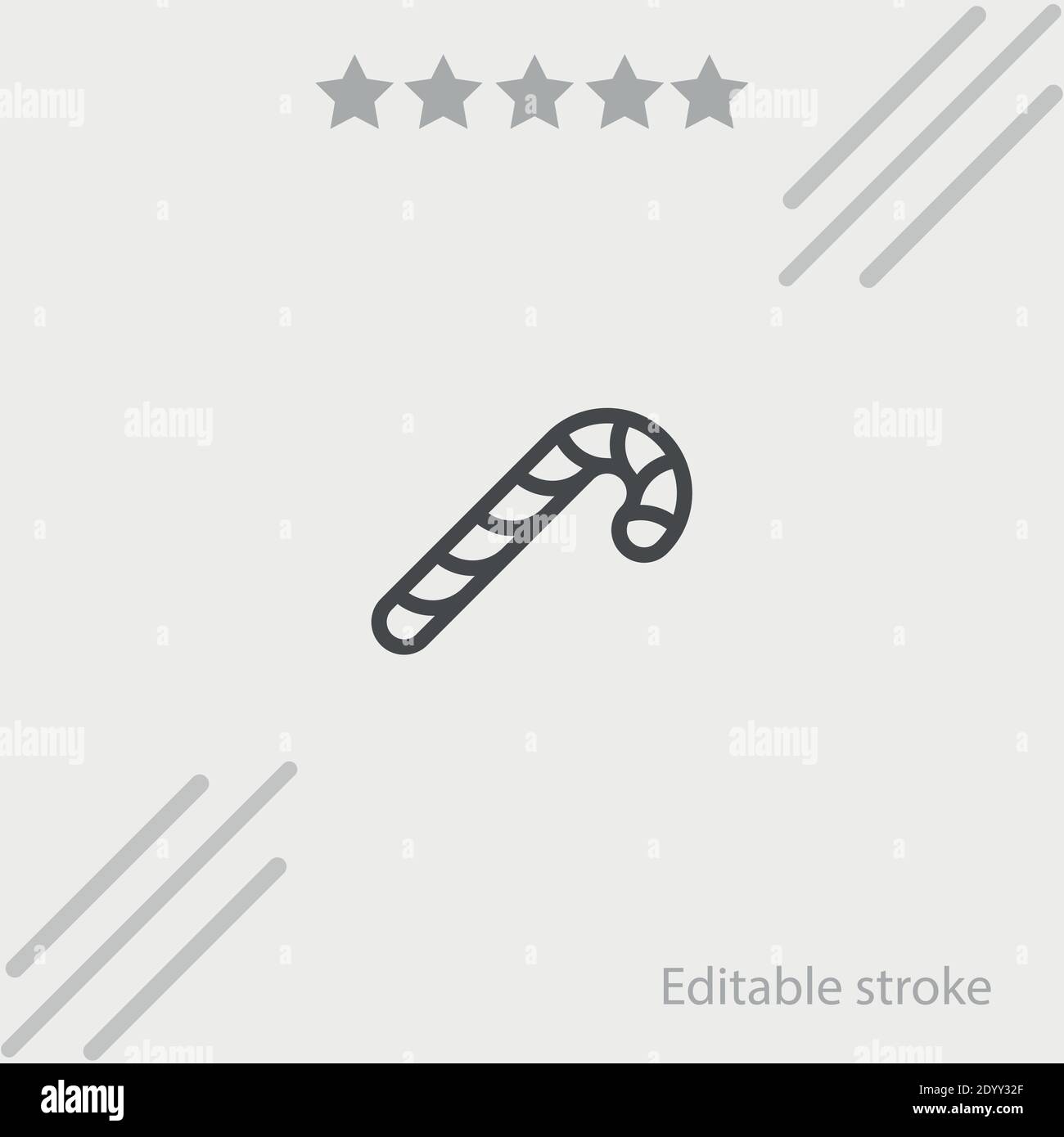 inclined candy cane vector icon modern simple vector illustration Stock Vector