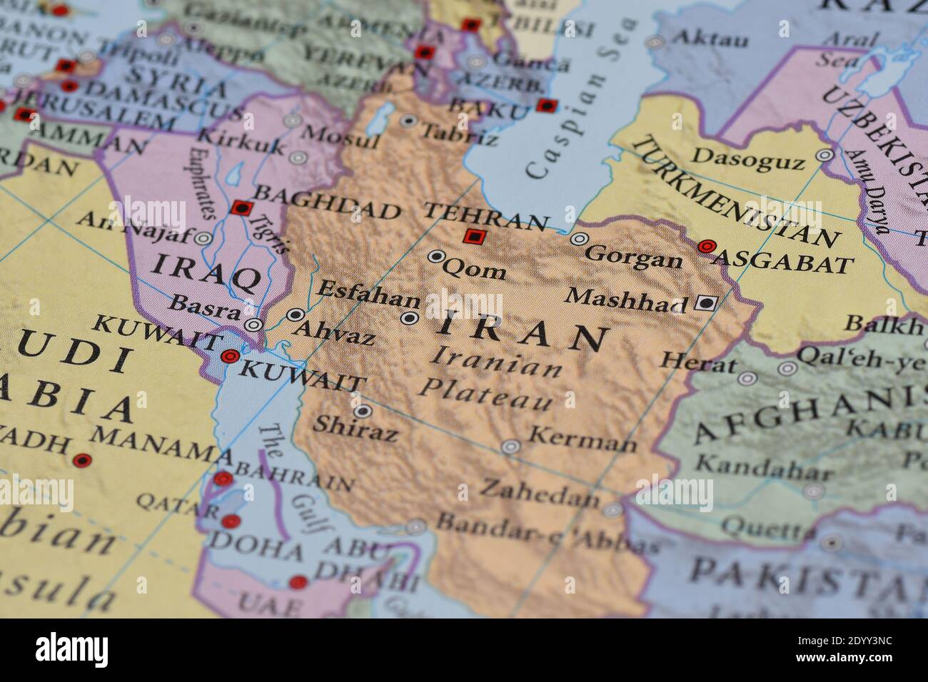Iran Map Stock Photo