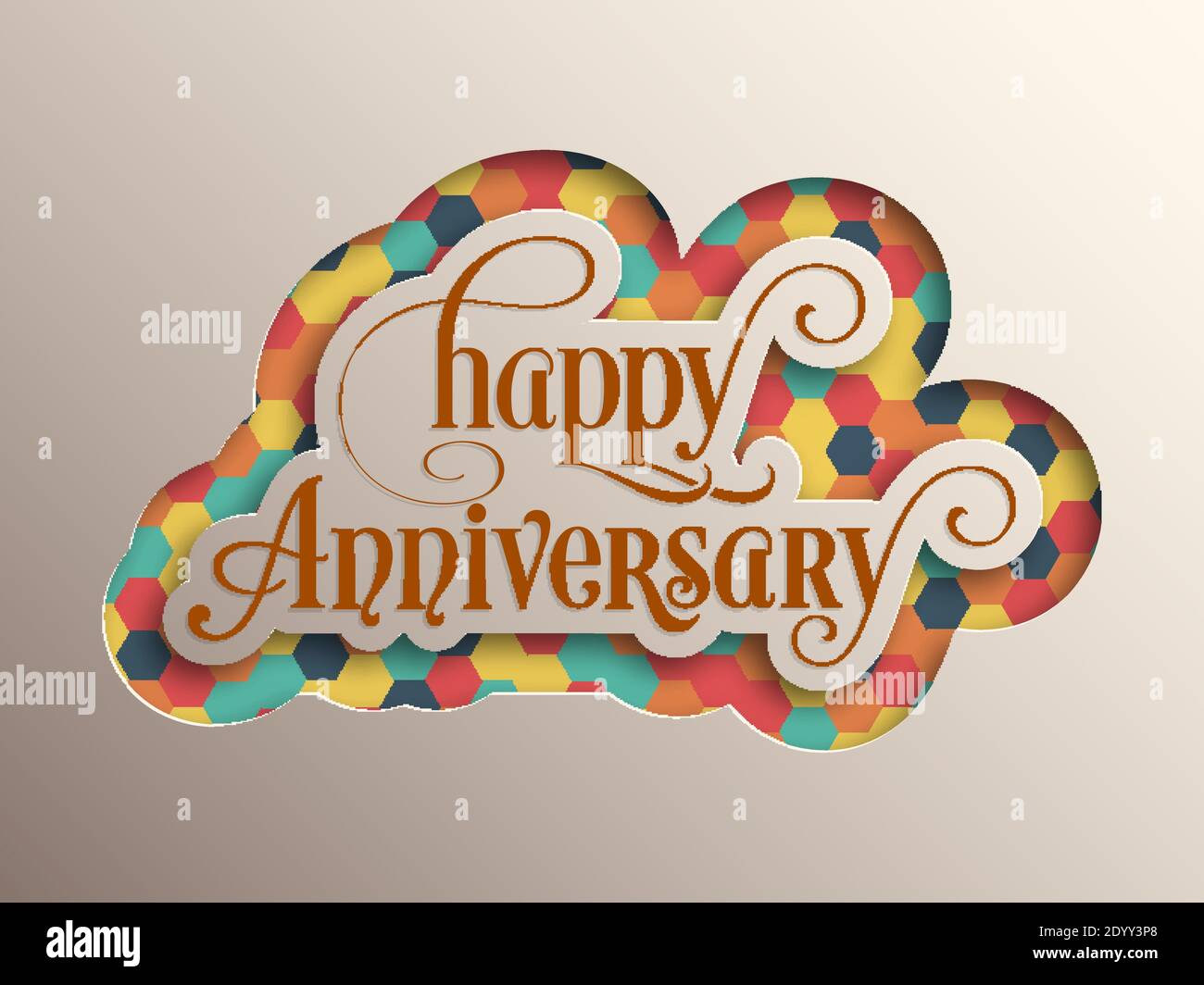 Illustration of Happy Anniversary Celebration vector. Stock Vector