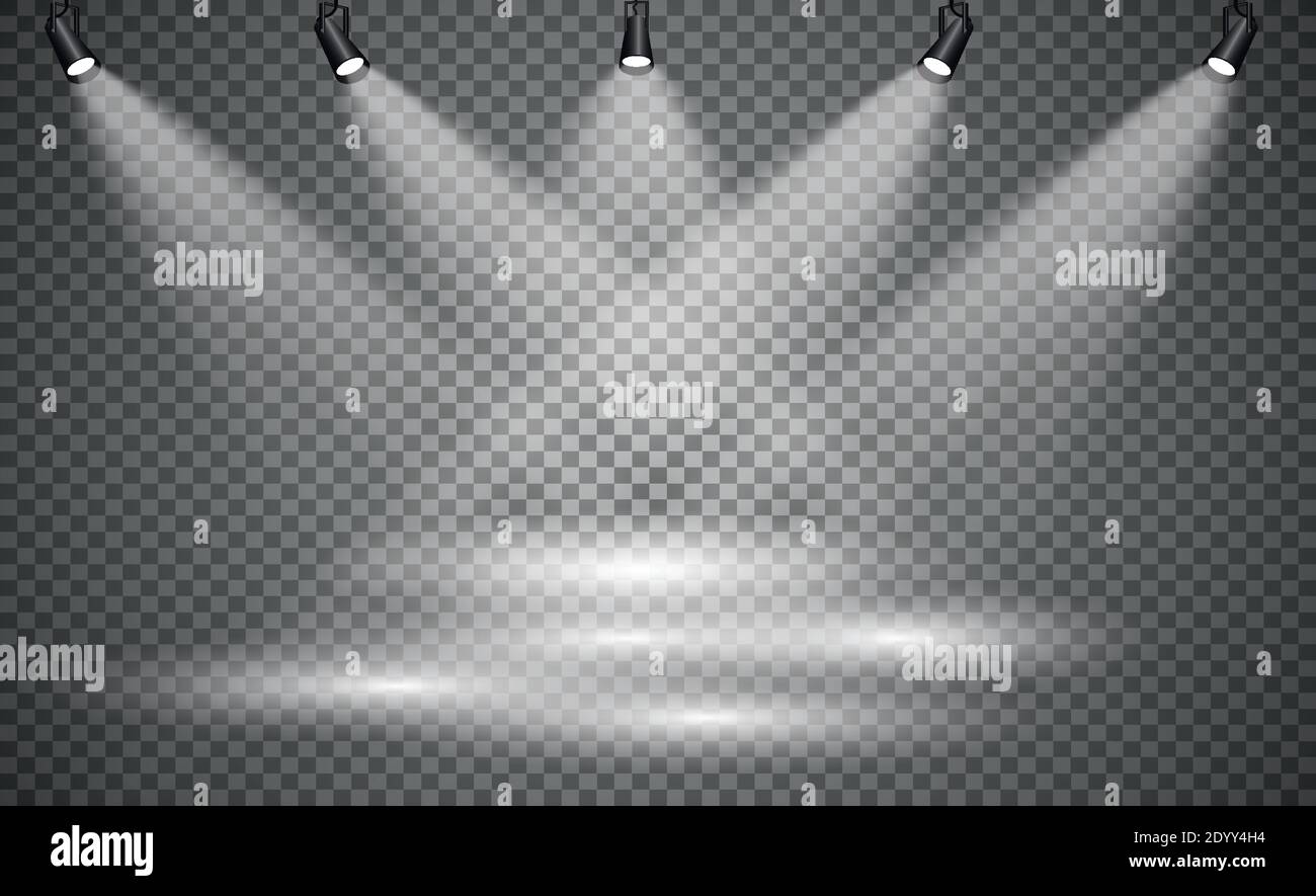 Vector Spotlights. Scene. Light Effects. Glow light effect Stock Vector ...