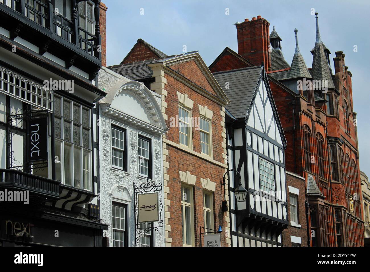Chester houses on Main Street Stock Photo Alamy