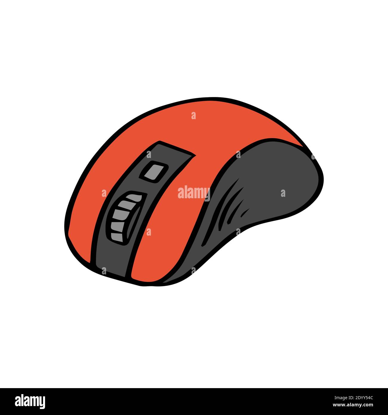 Computer mouse on a white background. Freehand drawing. Vector isolated  illustration Stock Vector Image & Art - Alamy