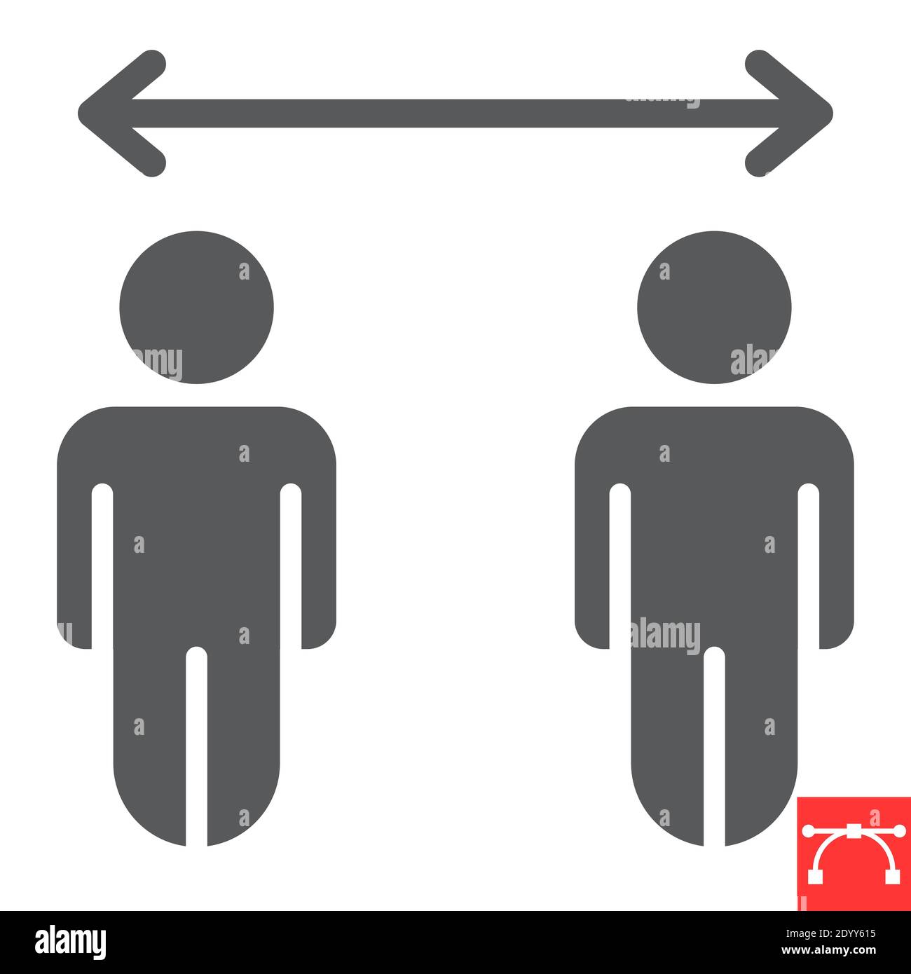Human distance icon meter Stock Vector Images - Alamy