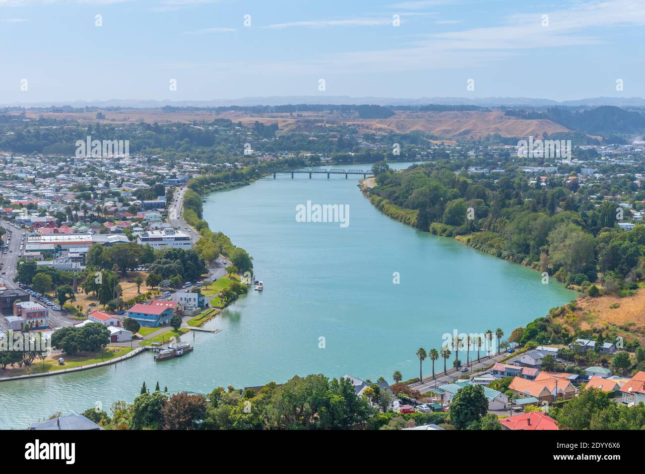 Aerial view of Whanganui, New Zealand Stock Photo Alamy