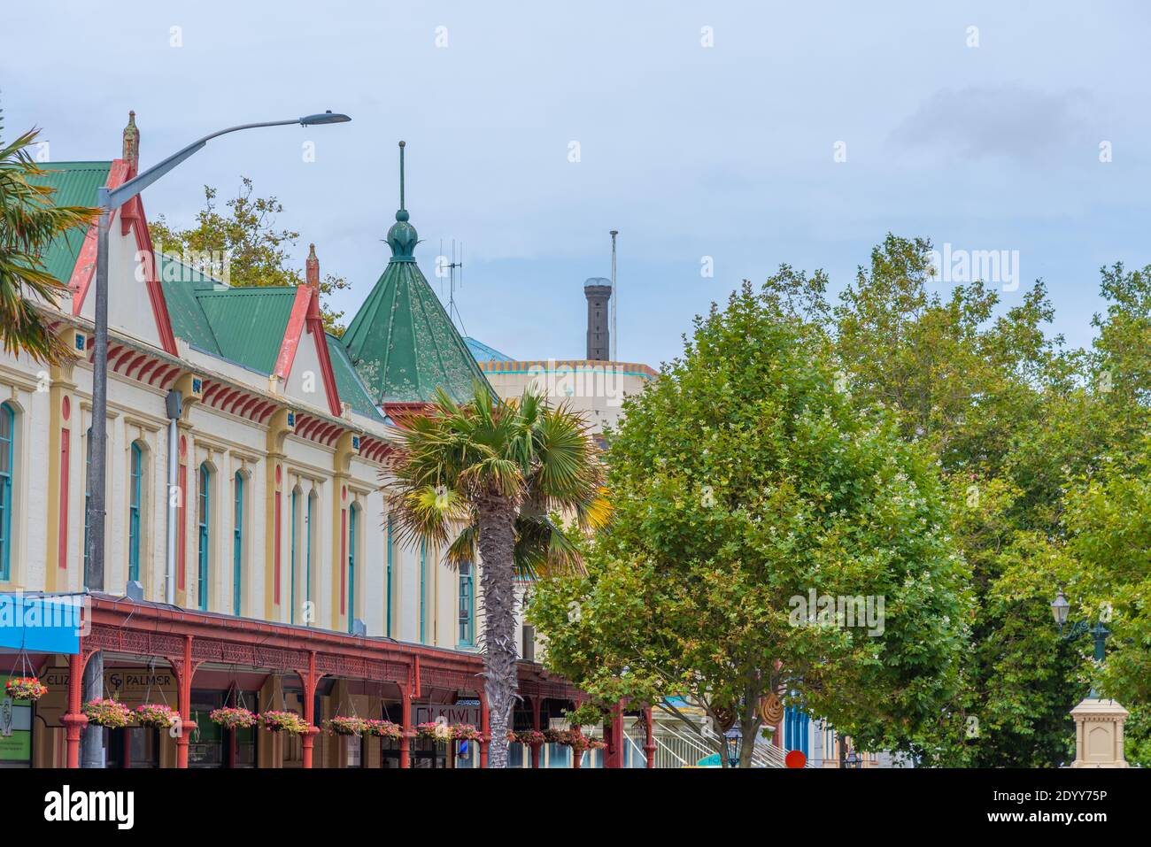 Historical buildings in the center of Whanganui, New Zealand Stock Photo