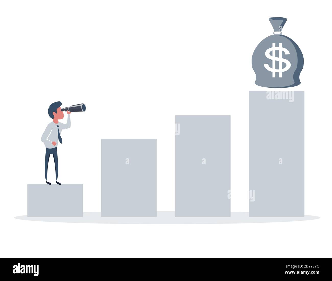 Business cartoon successful sales growth hi-res stock photography and ...