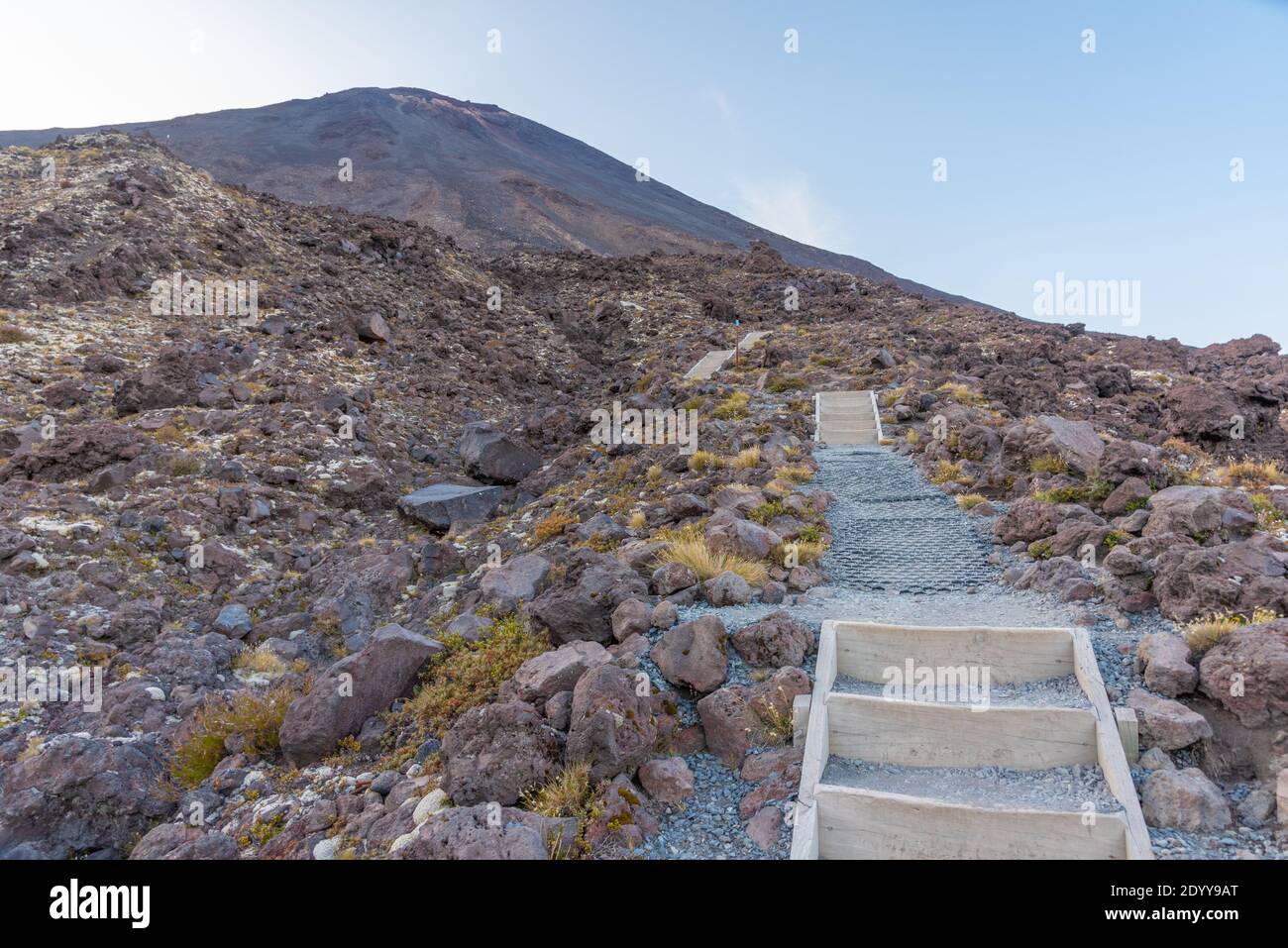 Devil's staircase at Tongariro national park in New Zealand Stock Photo