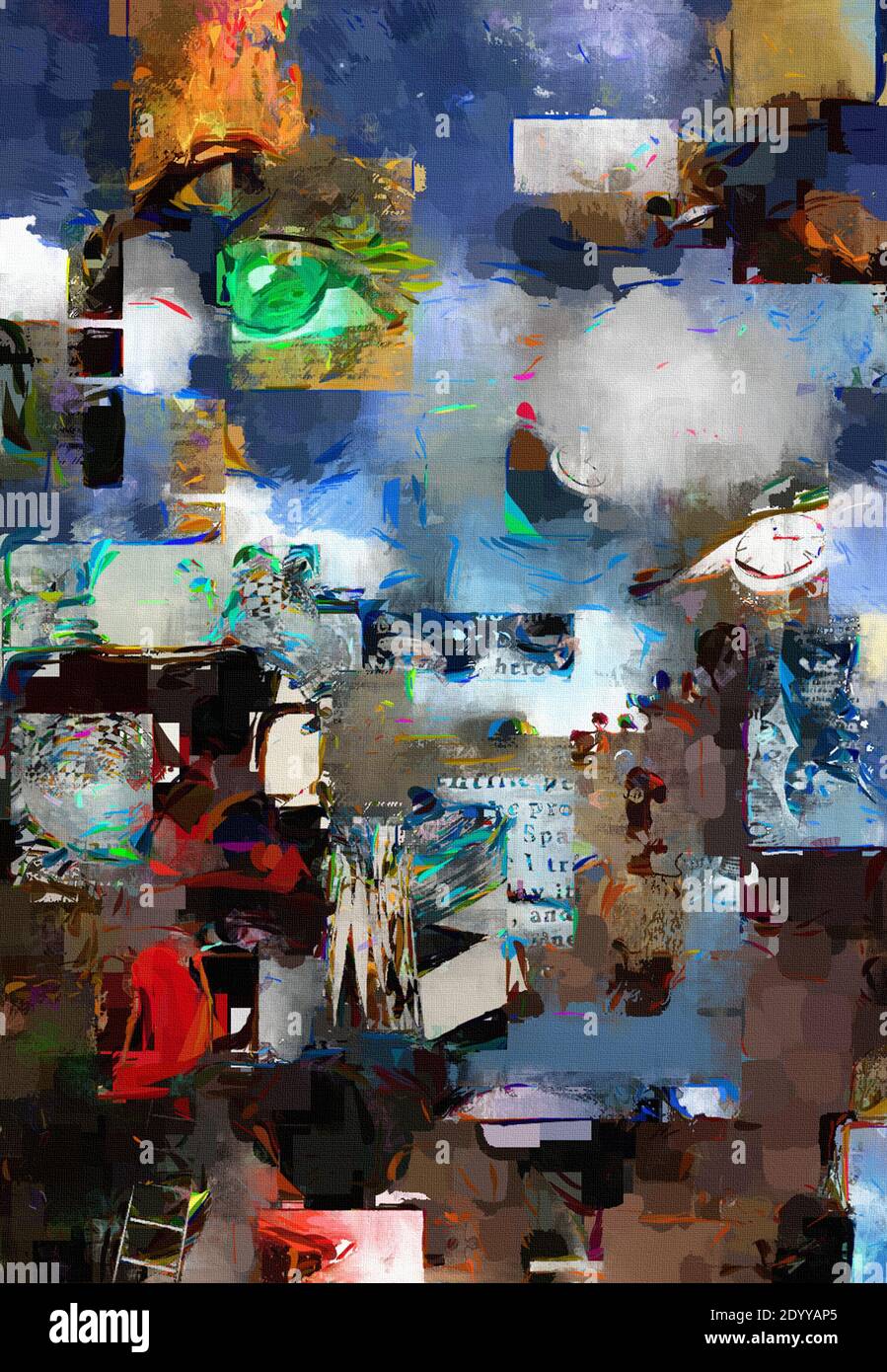 Abstract painting. Modern digital art. 3D rendering Stock Photo Alamy