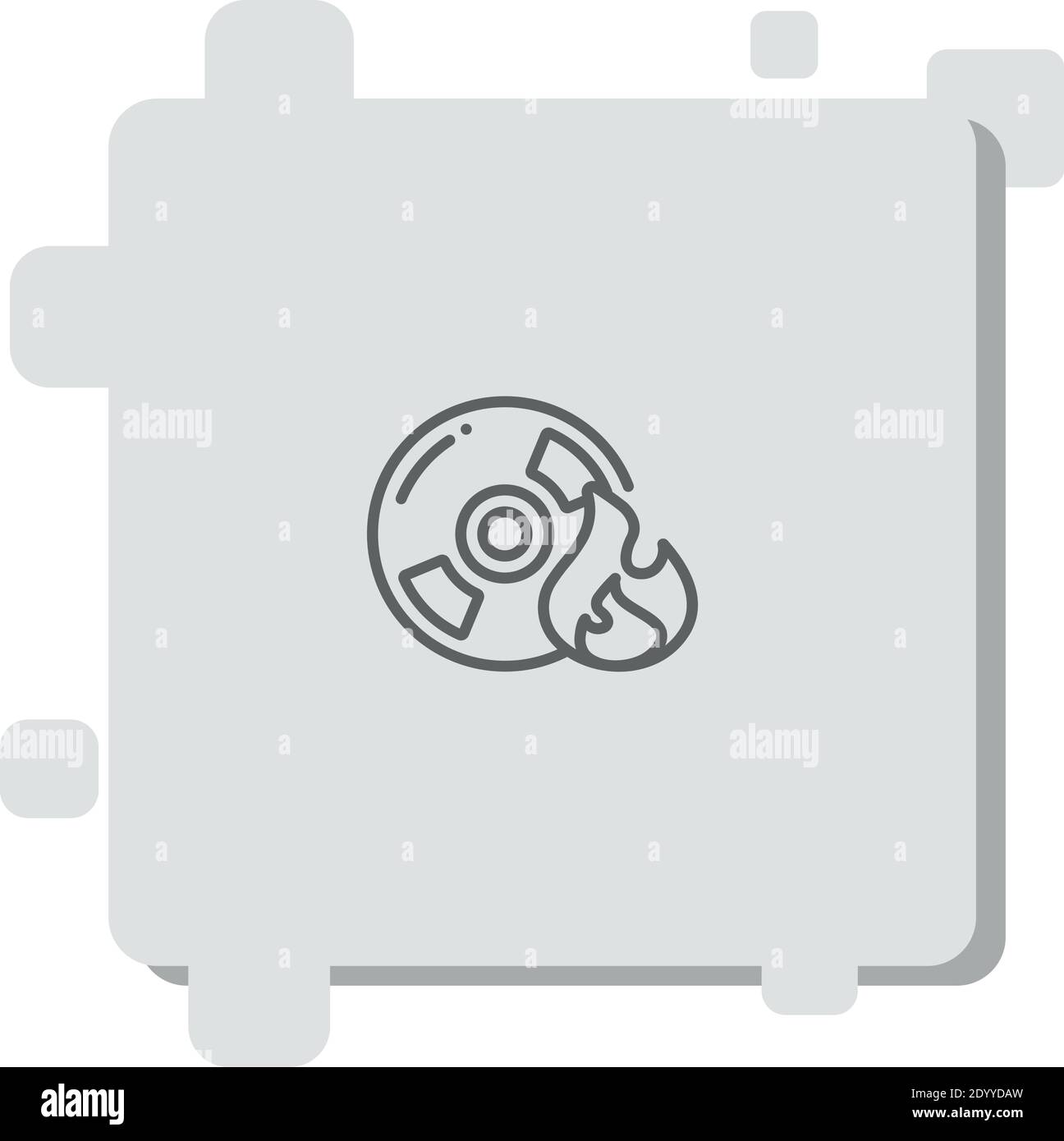 cd burning vector icon modern simple vector illustration Stock Vector