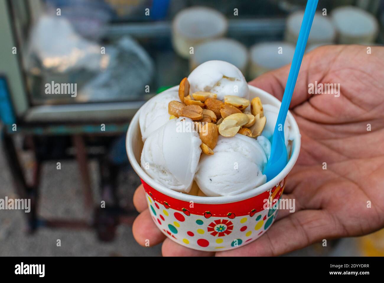 coconut ice cream from Thailand Southeast Asia Stock Photo Alamy