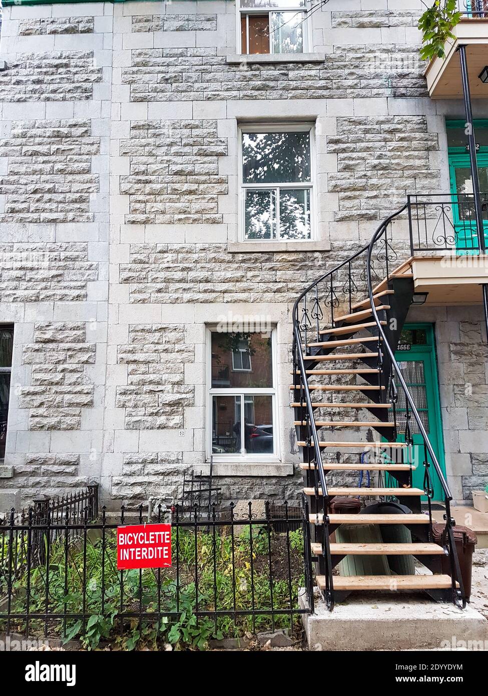 Beautiful houses on a street in Montreal. Nobody Stock Photo Alamy