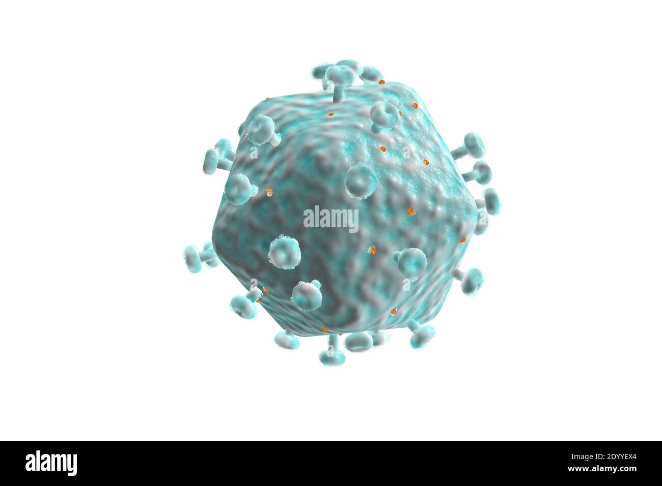 HIV Aids virus cells for medical science background 3D illustration ...