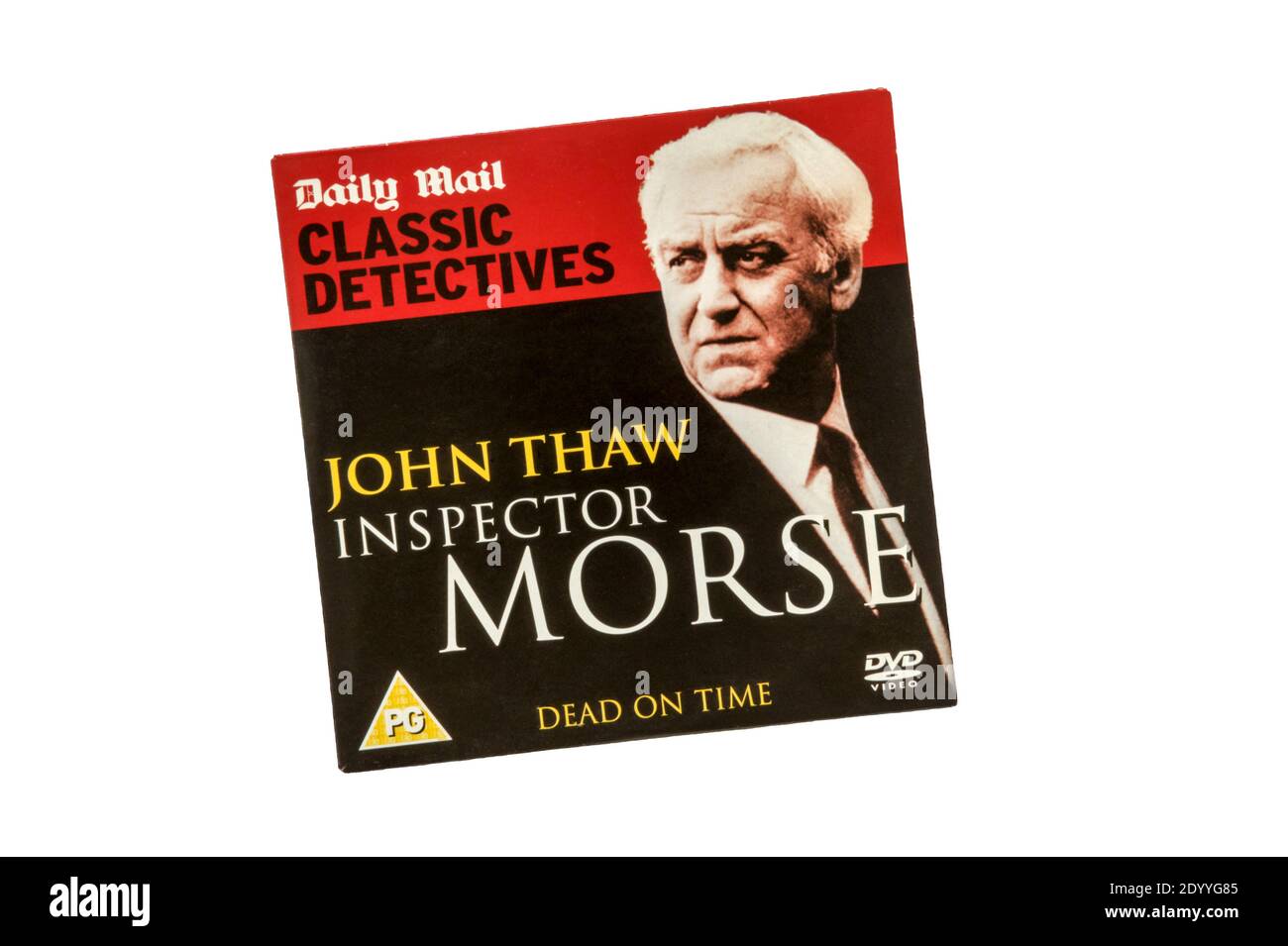 A DVD of John Thaw as Inspector Morse in Dead of Time.  Given away free with the Daily Mail newspaper. Stock Photo
