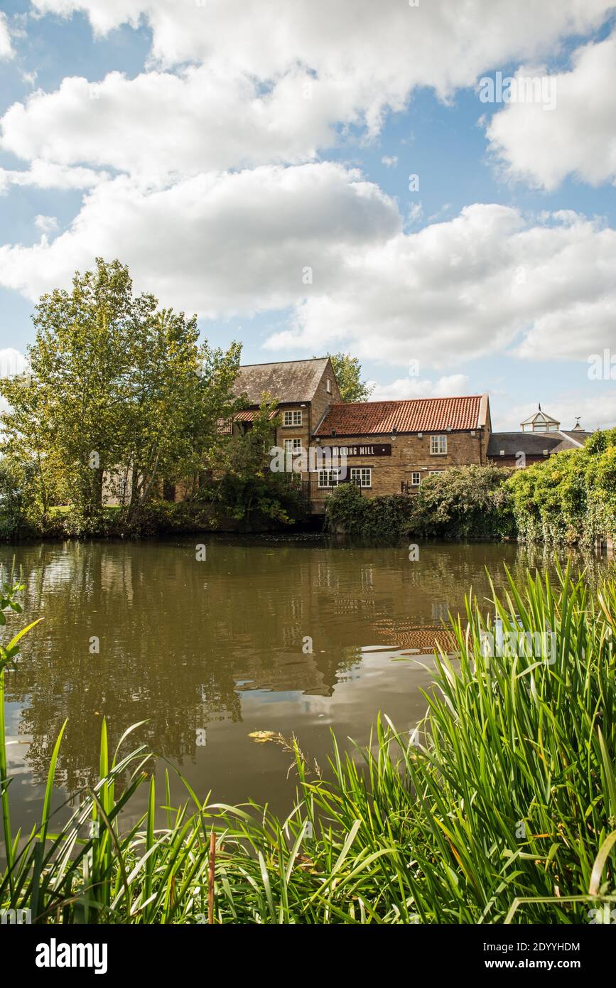 Billing Mill now a pub and restaurant in Northamptonshire UK Stock