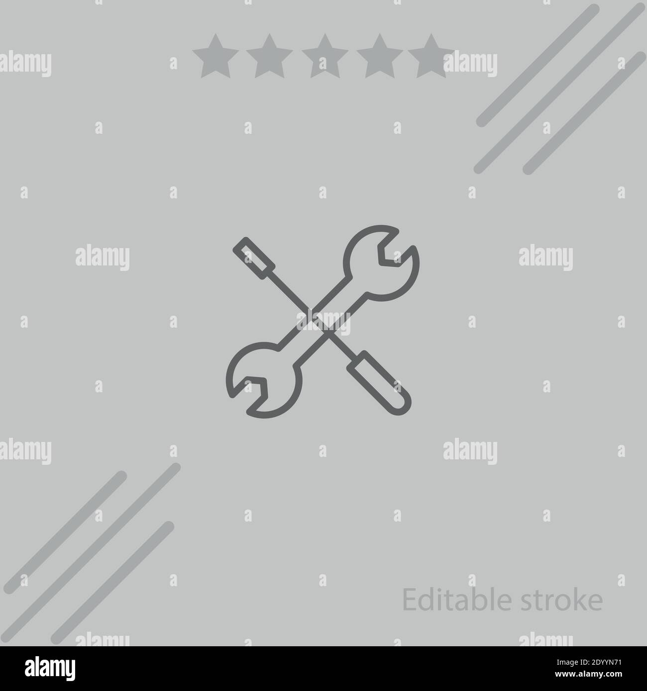 crossed wrench and screwdriver vector icon modern simple vector