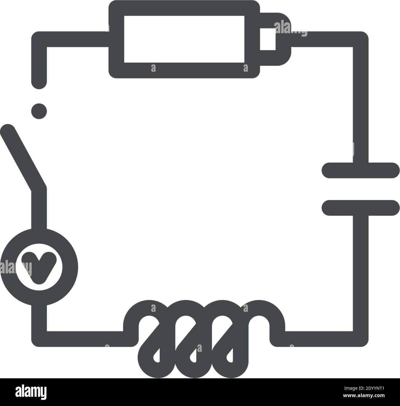 electrical circuit vector icon modern simple vector illustration Stock